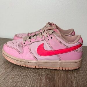 Size 1.5 Girls Shoes Nike Barbie Dunk Low Triple Pink DH9756-600 Kids Sneakers